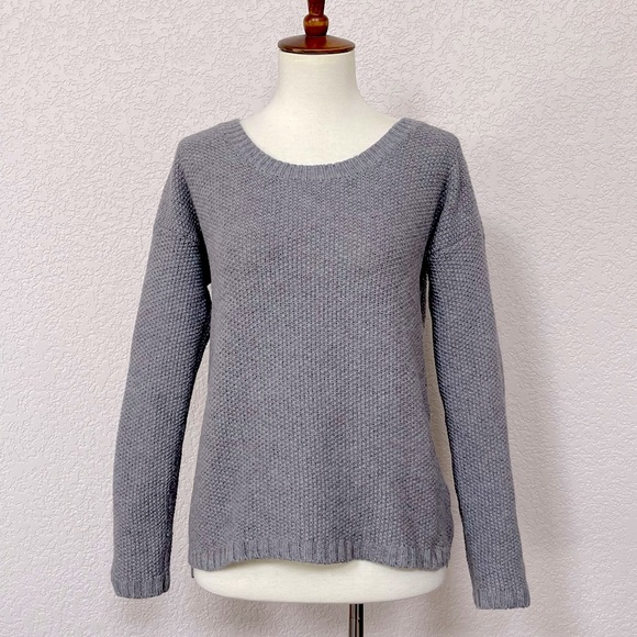 Madewell Wallace grey honeycomb pullover sweater - Picture 2 of 4